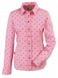  - Skogen Damen-Langarmbluse Karo mit Hirsch, Farbe pink. Größe 34. ružová / 40