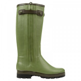  - Le Chameau Gummistiefel Chasseur Cuir Prestige, Farbe vert vierzon. Größe 41. Zelený vierzon / 44